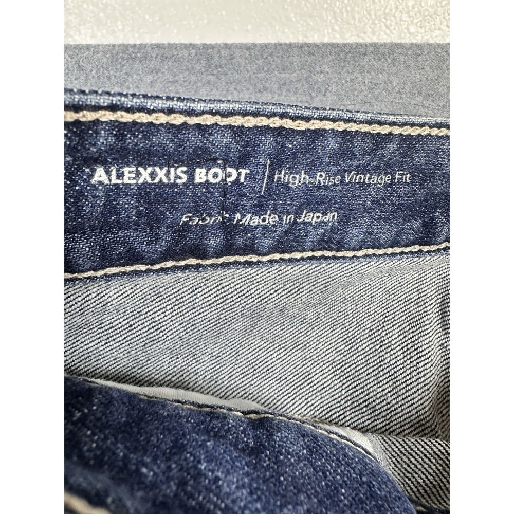 AG Alexxis High Rise Vintage Raw Hem Boot Cut Jeans Size 25 EUC Made In Japan - Picture 3 of 12